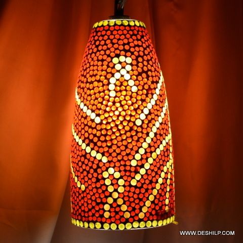 Orange Color Mosaic Glass Wall Hanging