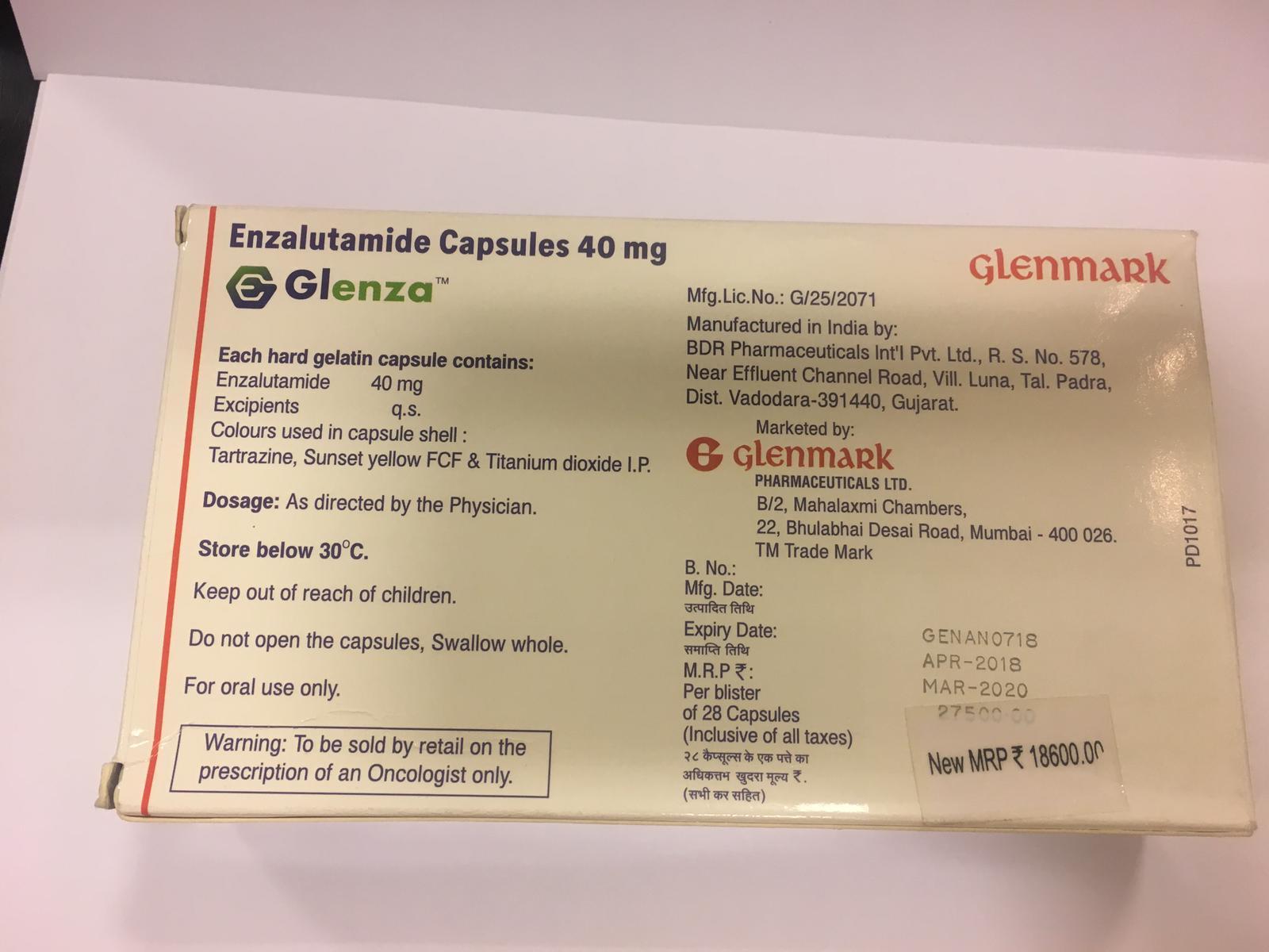 Glenza 40 Mg Capsules