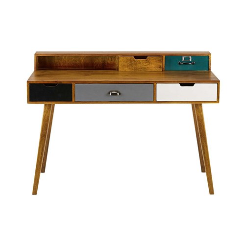 Wooden Console Table - 20x15 inches, Brown Mango Wood | Eco-Friendly, Handmade Modern Design