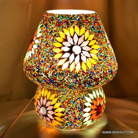 Multi Mosaic Glass Floor Lamp