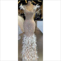 Feather Evening Gown
