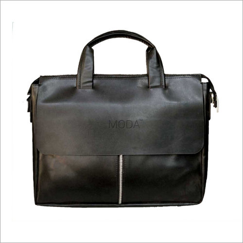 Black Premium Quality Laptop Messenger Bag In Leatherette (X1709)