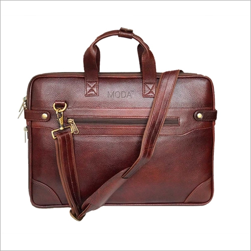Brown Genuine Leather Laptop Messenger Bag (X1710)