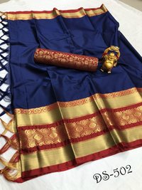 COTTON SLIK SAREE