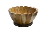Tazn de fuente de madera hecho a mano de la bola del propsito decorativo casero del regalo el medio pint