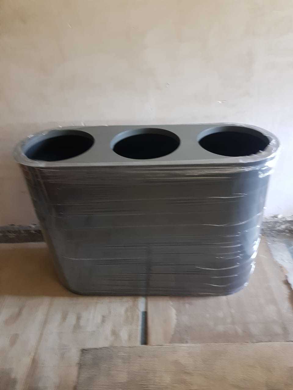 Stainless steel duo bins/ Stainless steel 2 in one dustbins/for bank/for university/for airport