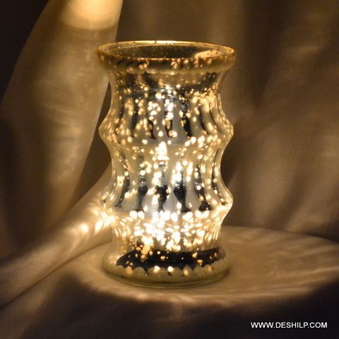 Three Cut Glass Candle Holder