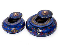 Decorative Wooden Painted Pill Box