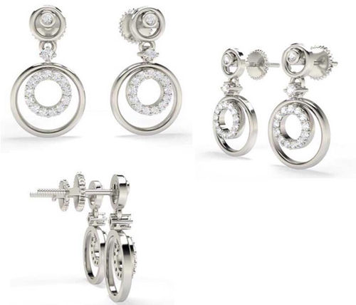 Round Diamond Earrings