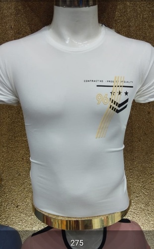 Round Neck T-Shirt - Cotton, Sizes M, L, XL, XXL, Colors: 6, O-Neck Collar, Short Sleeves, Printed Design | One Time Wash Warranty, Unisex Style
