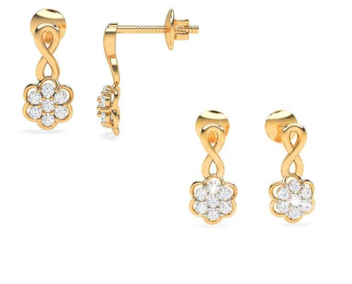 Gold Diamond Earring