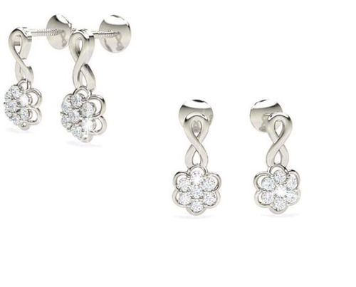 Silver Diamond Earring Very Good