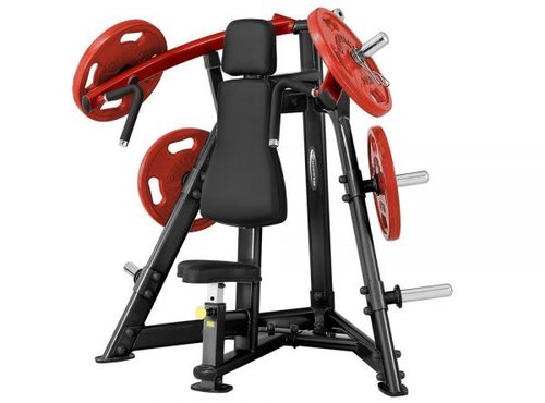 Shoulder Press Machine - Steel Tubing 154x107x138 cm, Black/Red, Foam Grip, Muscle Building