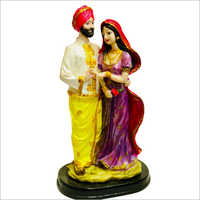 Polystone Punjabi Standing Couple Statue