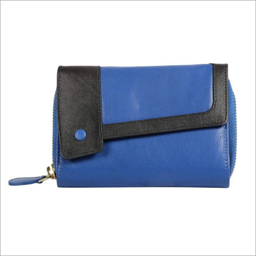 Multi Color Ladies Blue Wallet