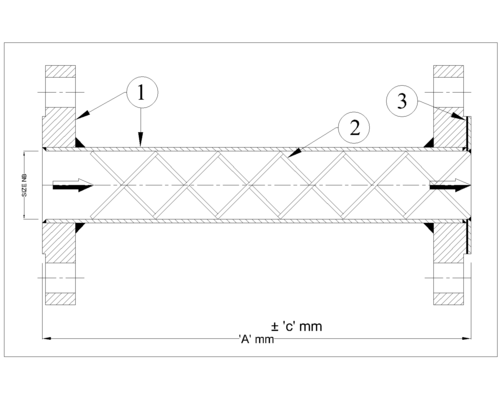 TYPE 'A' Flanged Static Mixer a Low Pressure Loss Design