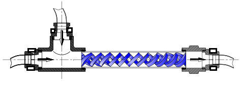 STATIC MIXER-SCREWED-SANITARY-TUBE CONNECTOR FITTINGS