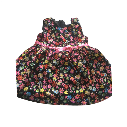 Multicolor Girls Flower Printed Frock
