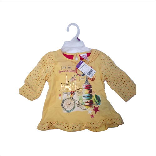 Cotton Girls Yellow Dress