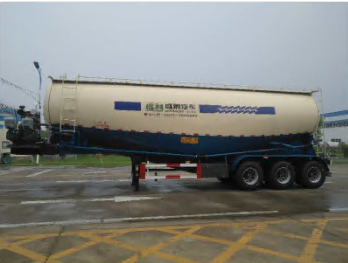 V Shape Bulk Cement Tanker Truck Semi Trailer Powder Tanker Cement Tank By GLOBALTRADE