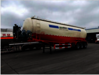 V Shape Bulk Cement Tanker Truck Semi Trailer Powder Tanker Cement Tank