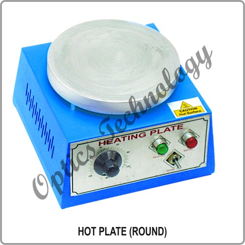 Hot Plate (Round) Equipment Materials: M.S. Sheet Body Duly Powder Coated/ S.S. 304.