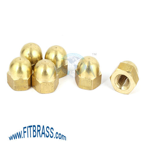 Brass Cap Nut - Natural Finish, 0.10mm Tolerance | Premium Quality Brass Cap Nut Manufacturer and Exporter