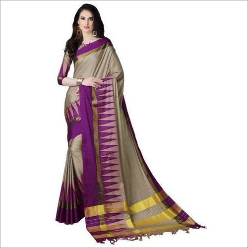 Multi Color Ladies Fashionable Cotton Silk Saree