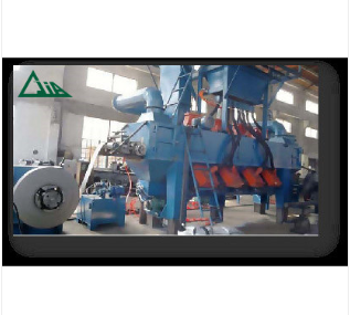 Steel Band Shot Blasting Machines - Steel 300x3mm To 600x4mm Blue, Abrasive 4X250-4X360Kg/Min, Rust Removal, High Efficiency, Improved Durability