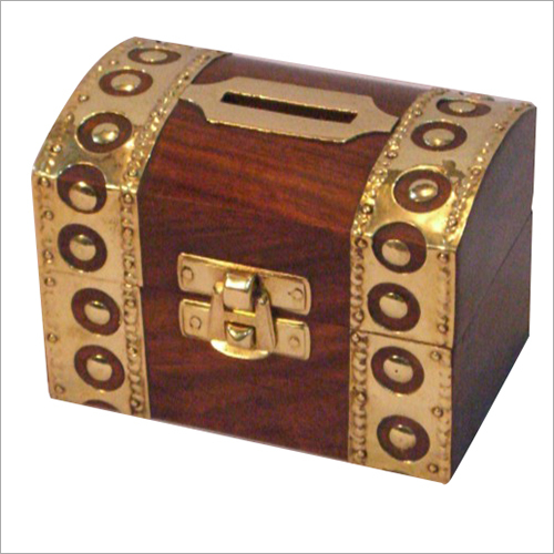 Wood Wooden Designer Piggy Bank