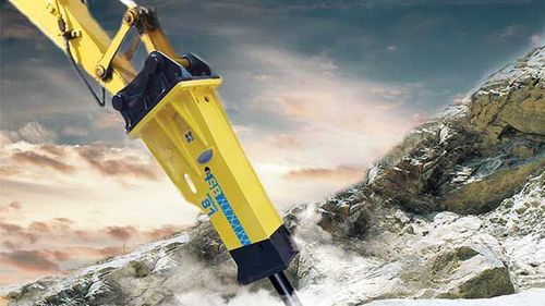 Hydraulic Rock Breaker - High-Quality Manufacturing | Yellow Color 2-Year Warranty Powerful Hydraulic Force