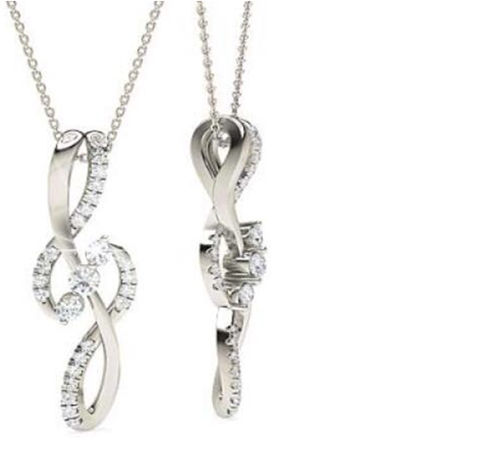 Silver Diamond pendants