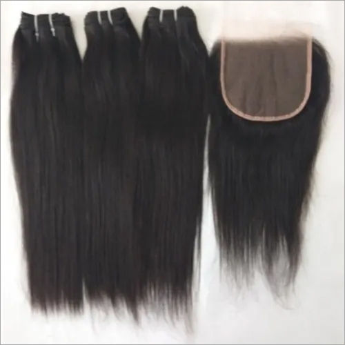 Unprocessed Straight Bundle And Closure Hair Grade: Remy Hair