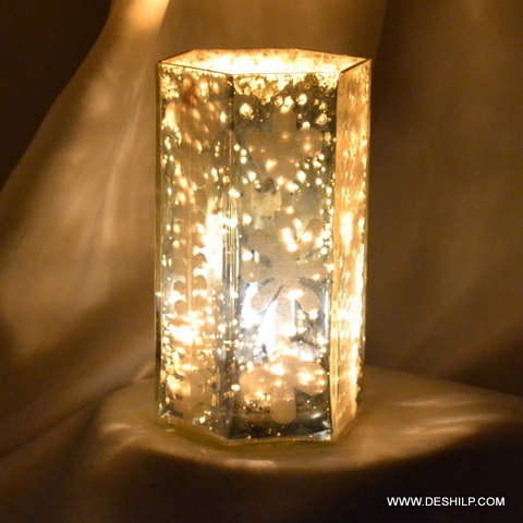 Elegance Column Candle Stand - Finishing: Silver