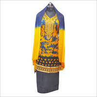 Ladies Cambric Printed Semi Stitched Kurta - Cotton Blend, L-xxl Sizes, Multi Color | Beaded, Lace, And Ribbons Decoration, Ethnic Indian Style, Ideal For Rainy, Spring, And Summer Seasons