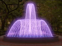 Blue And Pink Outdoor Dome Fountain