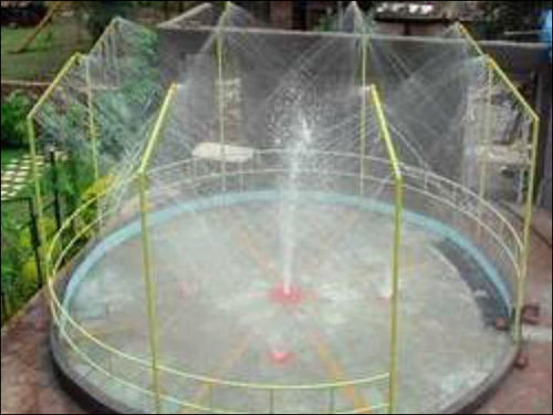 White Gazebo Rain Dance Fountain