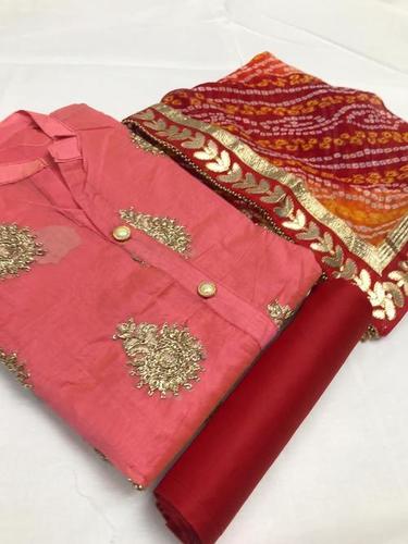 Indian Chanderi Dress Materials