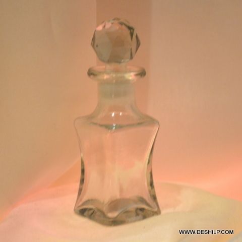 Transparent Antique Glass Perfume Bottle