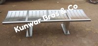 Stainless steel railway platform bench