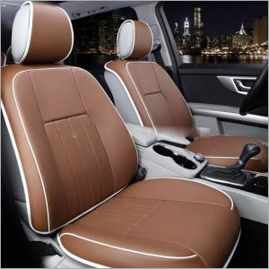 Brown PU Leather Car Seat Cover