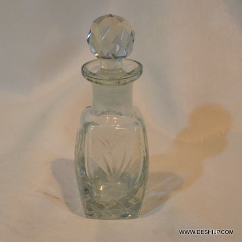 Clear Glass Perfume Bottle With Stopper