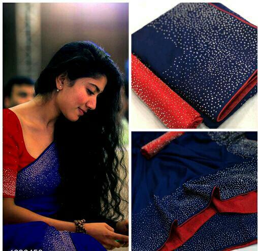 DIAMOND WORK SLIK SAREE
