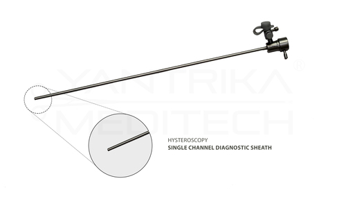 Steel Hysteroscopy Single Channel Diagnostic Sheath