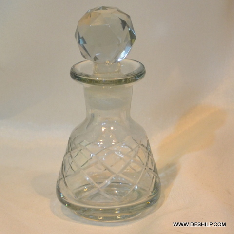 Small Glass Cutting Perfume Bottle
