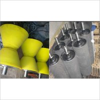 Rubber clad roller