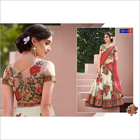 White And Red Digital Gown