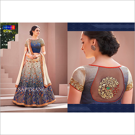 Digital Gown - Rayon Beaded Traditional Dress | Grey and White, Short Sleeves, Cool Dry, Quick Dry