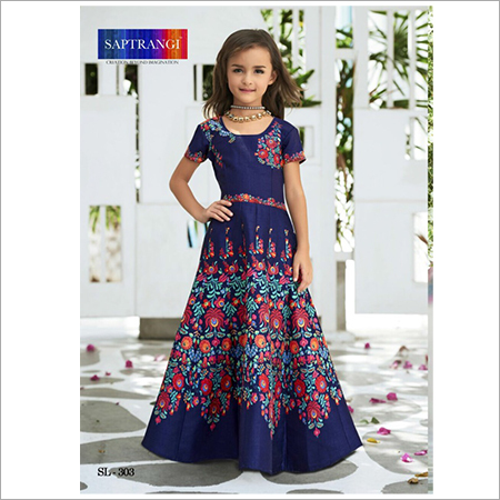 Blue Kids Ball Gown