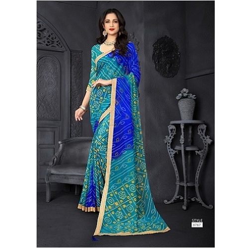 Available In 12 Colors Bandhani Saree